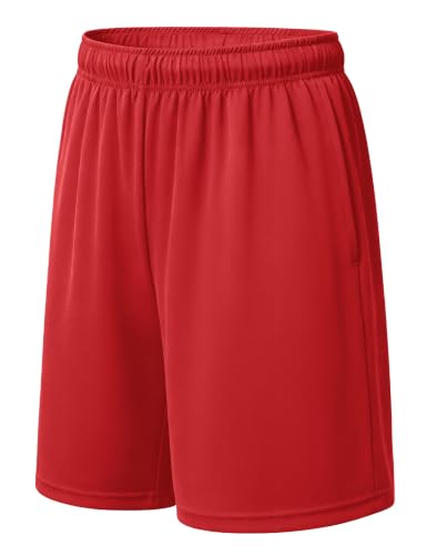Image of Somaibo Boys Athletic Shorts Youth Quick Dry Soccer Basketball Running Gym Performance Mesh Sports Shorts for Kids
