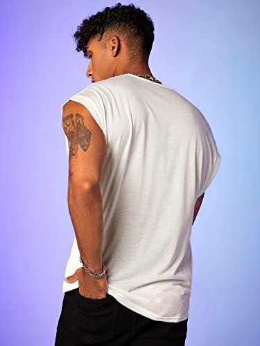 WDIRARA Men's Cowl Neck Draped Cap Sleeve Tank Top Summer Casual T Shirt Tops2