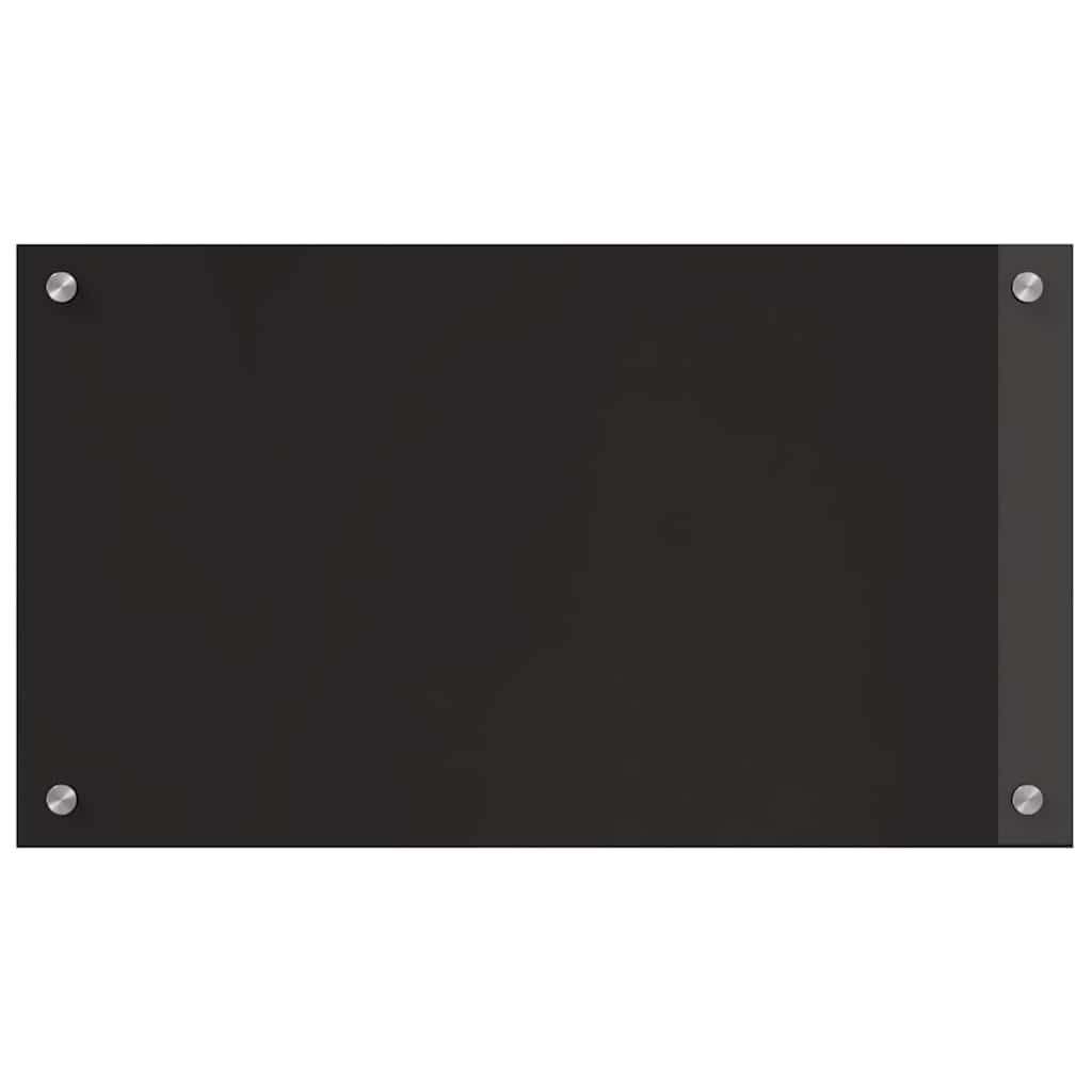 Solivagant Küchenrückwand 2 pcs Schwarz 70 x 40 cm Gehärtetes Glas, Küche Esszimmer,Küchenhelfer -utensilien, 12.6 kg-3415542