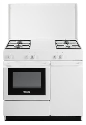 SGW854NM - Cucina a gas con forno da 44 litri, 4 fuochi, 86x50 cm, colore Bianco