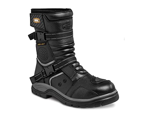 WORKLAND 77411 Motorcycle Boots For men - Water Repellent Leather Riding Boots with Ankle Protection- Slip Resistant Sole- ADV Boots for Street and Touring
