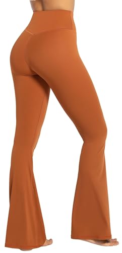 Image of Sunzel Flare Leggings, Crossover Yoga Pants with Tummy Control, High-Waisted and Wide Leg