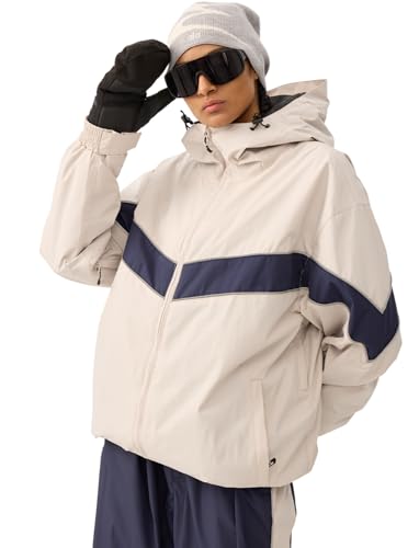 GSOU SNOW Men Snowboard Jacket Ski Baggy Women Snow Coat Waterproof Winter Sport Hooded Reflective Strip
