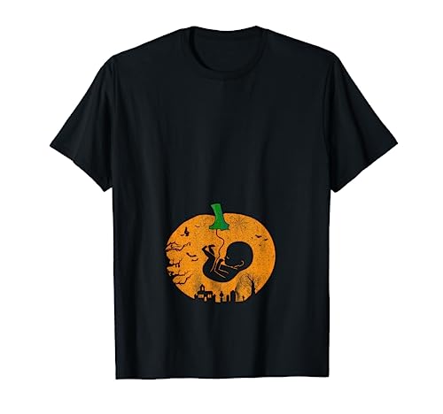 Disfraz de Halloween del embarazo divertido Bebé calabaza Camiseta
