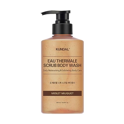 [KUNDAL]IEe}XpXNu{fB\[v oCIbg~Q 500ml Eau Thermale Spa Scrub Body Wash Violet Muguet 500ml