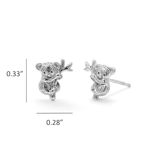 Boma Jewelry Sterling Silver Koala Bear Stud Earrings4