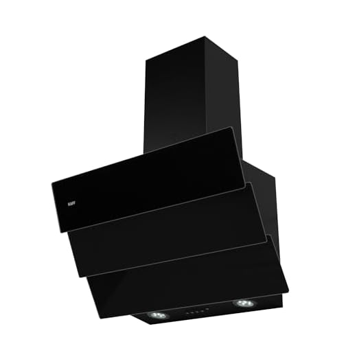 KAFF JIFF 60 | Unique louvered design | Full Black Tempered Glass | Frosted LED Light |