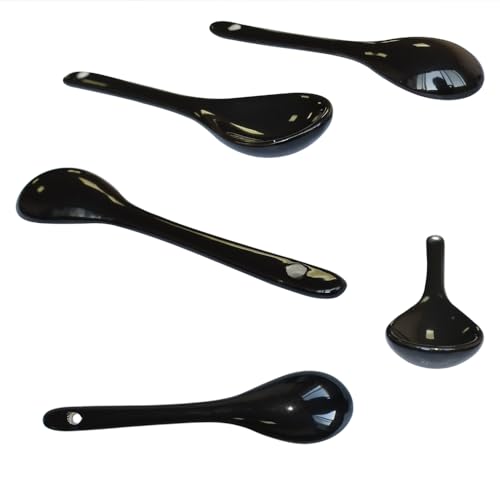 Pirhosigma SHAOZ-(EGG) 8 Color Porcelain Egg Spoons Ceramic Spoons 5 Inch Coffee Dessert Yogurt Tea Milky Tea thumb #2