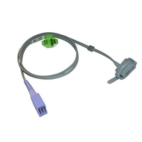 Spo2 0.9 mtr probe compatible with nellcor om/schiller/bpl/maestroes/ge/drager neonatal rubber type.