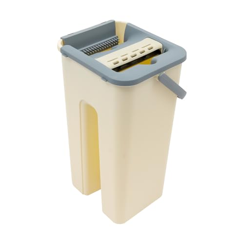 Wischmopp Set mit Eimer Bodenwischer Set mit Auswringfunktion 360 Grad Rotationsstrukturdesign Wischmop mit 10 Mikrofaser Pads Putzlappe – Bild 5