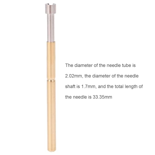 Image of 100pcs Spring Test Pogo Pin PCB Testing Pogo Pin Concave Head Type Brass Material 2.02mm /0.1in Tube Diameter 33.35mm /1.3in PCB Testing Pins