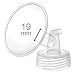 Maymom Wide Neck Pump Part for Spectra S1 Spectra S2 Spectra 9 Plus Breastpump; Incl Wide Mouth Flange (One flange-19 mm Flange);Not Original Spectra Flange; Not Original Spectra Baby USA Parts