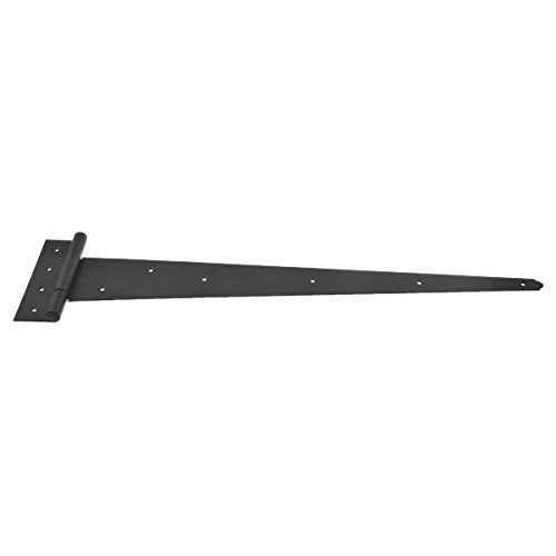 Renovators Supply Manufacturing Black T Strap Shed Door Hinge 25-1/4 Inch Rustic Flush Mount Black Iron Barn Door Shed Hinge With Hardware Pack Of 4 #TOP7