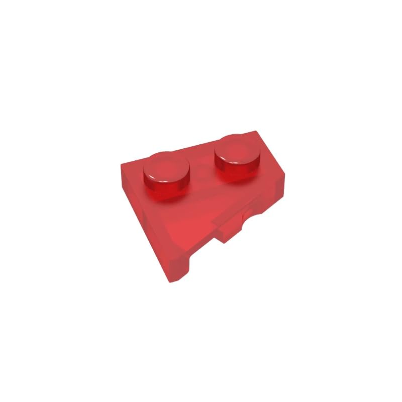 XYEIUGO 24307 Circular Plate Wedge Plate 2x2 Right, Trans Red, 50 PCS — image 1