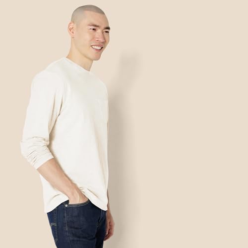 Image of Amazon Essentials Men's Regular-Fit Crewneck Long-Sleeve T-Shirt, Casual Cotton Jersey