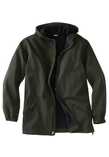KingSize Men's Big & Tall Fleece-Lined Slicker Rain Coat