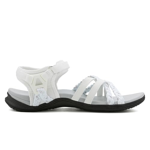 Image of UBFEN Womens Hiking Comfortable Sport Sandals Outdoor Walking | Casual Lightweight Water Sandals with Adjustable Straps Arch Support for All-day Wear, Beach, Vacation, Adventure, Camping
