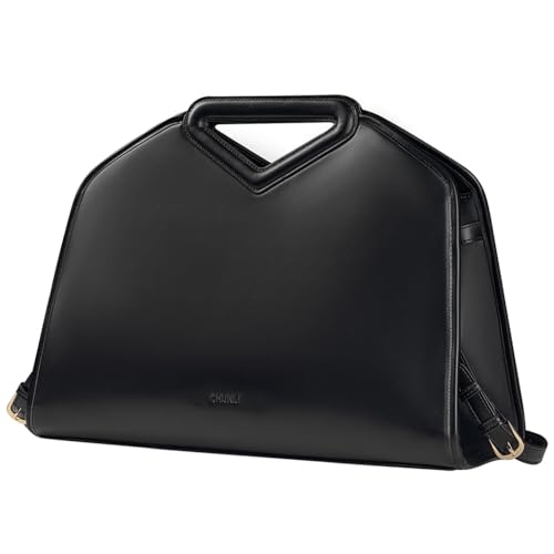 CHUNLI Bolsa para laptop de 15.6 pulgadas para mujer, impermeable, de piel sintética, bolsa de trabajo para computadora, negocios, oficina, viajes, maletín