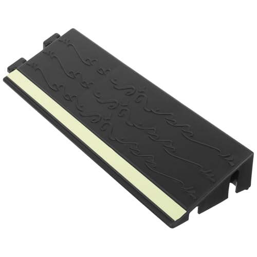 TOPPERFUN Rampe de Seuil Intérieure en Caoutchouc Phosphorescente Noire 30x4,5 Cm pour Robot Nettoyeur, Tapis de Seuil Antidérapant pour Maison, Accessoire de Sécurité et Passage Facile