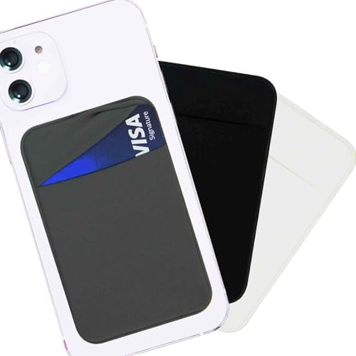 Amazon.com: Phone Card Holder for Back of Phone, Stretchy Lycra Wallet ...