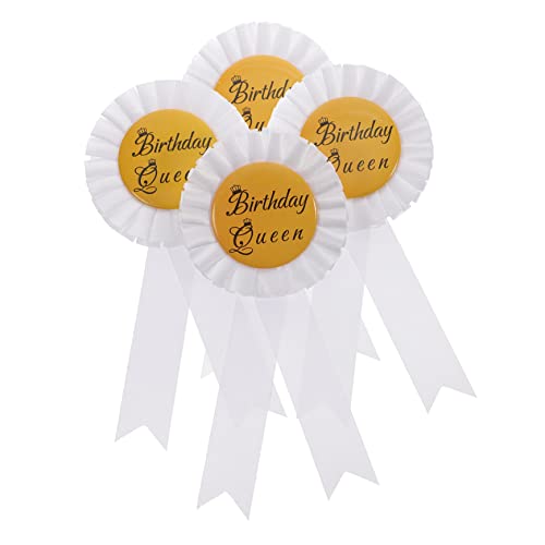 Abaodam 20 Pçs Crachá De Corpete Folha-De-Flandres Branca De Aniversário Europeu E Americano