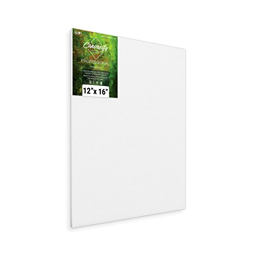 Image of Canvasify White Gesso Primed Canvas Board for Acrylic and Oil Colour Painting | Media for Artists and Students | 12 X 16 Inch Pack of 4