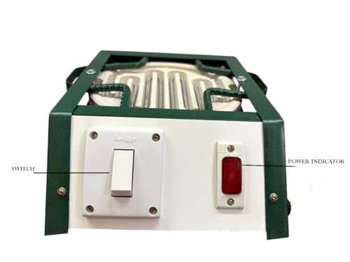 Image of Electric Hot Plate 1500W Cooking Heater | Heavy Duty Rustproof Powder Coated Body | Portable Single Burner Coil Stove | Fast Heating Electric Cooking Plate for Kitchen (Metallic Green)