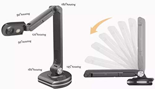 Joyusing V500S Joy-Doccam Document Camera, 1/4" Cmos Sensor, 8.0 Megapixel Camera, 100X Digital Zoom Function, Built-In Microphone, Autofocus Lens, Flexible Arms, Max Shooting Area 16.53"X11.69" #TOP2