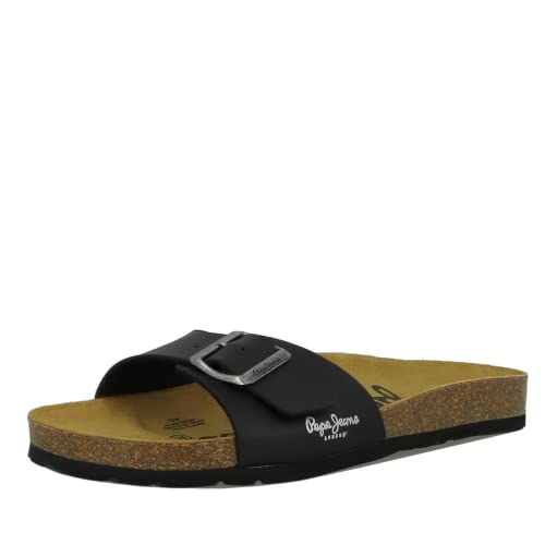Pepe Jeans, Oban Basic LFR PLS90525, Femme Mule Noir Lisse - 40 EU