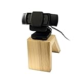 EffjWoodProducts Webcam Stand (Solid Wood, Compact, Angled) (Natural Poplar)