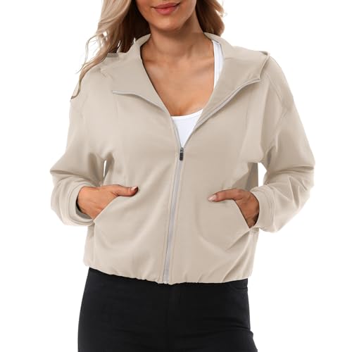 Sweat à capuche court contre le froid d'automne veste zippée