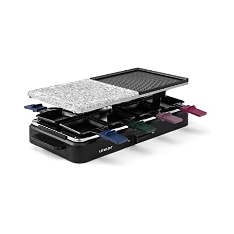 Parrilla Linsar para Raclette con Piedra de Granito y Plancha Reversible Cover