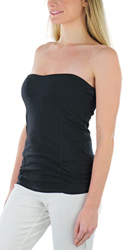 Image of ToBeInStyle Women's Cotton-Spandex Blend Stretchy Tube Top