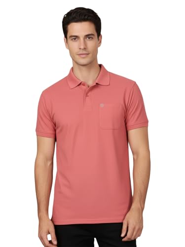 Image of Lux Cozi Men's Cotton Blend Polo T-Shirt with Chest Pocket | Collar T-Shirts for Men | Half Sleeves | Plain - Regular Fit (Pack of 1)