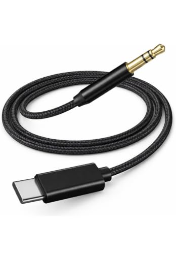 Image of USB C to 3.5mm Audio Jack Cable, Type-C to 3.5mm Headphone, Car Stereo Aux Cable Compatible with Phone 15 /15 Pro /15pro Max, Samsug Galxy S24 /S23 Ultra /S22+ /S21+ /S21FE & Other C Devices