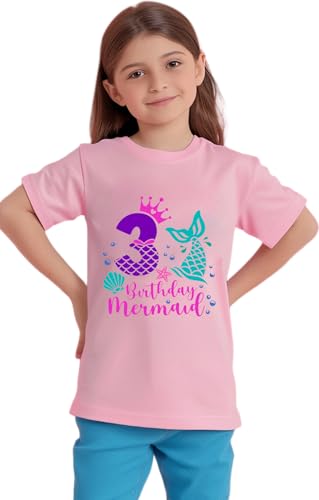 Image of Toddler Girls 3rd Birthday Shirts for Girls 3 Years Old Outfit for Party Tshirt