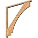 Ekena Millwork BKT0402X46X46IMP05SWR Imperial Block Smooth Bracket w/Offset Brace, Western Red Cedar
