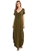 Verdusa Women's Casual V Neck Side Split Beach Long Maxi Dress Olive XL
