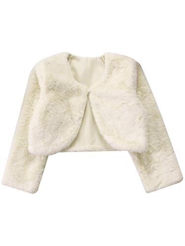 Kids Girls Long Sleeve Cardigan Shrug Bolero Flower Girl Dress Cover Overcoat3