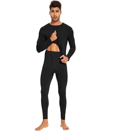 WiWi Thermal Underwear for Men Bamboo Viscose Long Johns Set Soft Warm Base Layer Lightweight Top and Bottom Sets S-XXL3
