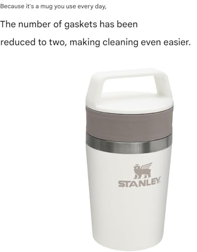 Image of Stanley Cafe To Go Vacuum Mug, 0.7 fl oz (0.23 L), Seafoam, Thermal, Cold Retention, Stainless Steel Mug, Tumbler, Coffee, Present, Gift, Dishwasher Safe