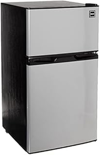 RCA RFR836 3.2 Cu Ft 2 Door Fridge and Freezer, Stainless Steel