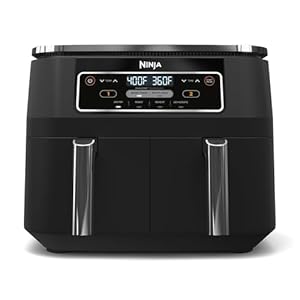 Ninja Foodi 4 in 1 8-Quart 2-Basket Air Fryer with DualZone Technology, Air Fry, Roast, Reheat, and Dehydrate - Black (DZ100) Ninja Foodi 4 in 1 8 Quart 2 Basket Air Fryer with DualZone Technology Air Fry Roast Reheat and Dehydrate Black DZ100