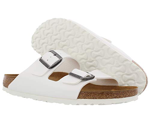 Image of Birkenstock Arizona Narrow Unisex Shoes Size 7, Color: Cloud White /Arctic White /White