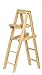 Dollhouse Miniature Shed DIY Decoraters Accessory Set of Step Ladders Large