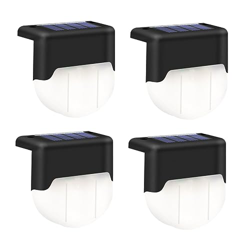 Gadpiparty 4 Pack Solar Step Lights Waterproof Led Stairs Lights Auto-on Outdoor Lighting for Garden Pathway