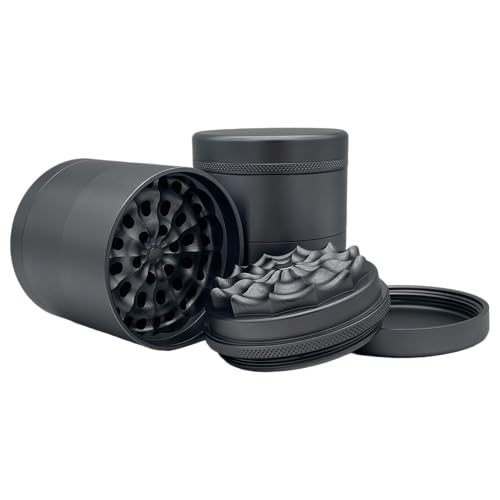 TRIVANA ONE | 5-teiliger Premium-Grinder aus Aluminium | 63mm | Zahnloses Flächenmahlwerk (ähnlich wie FlowerMill) | AI-Design | CNC-gefräst | Pollenfach & Pollensieb (Graphitgrau) TRIVANA ONE | 5-teiliger Premium-Grinder aus Aluminium | 63mm | Zahnloses Flächenmahlwerk (ähnlich wie FlowerMill) | AI-Design | CNC-gefräst | Pollenfach & Pollensieb (Graphitgrau)