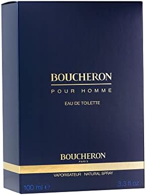 Boucheron Pour Homme Eau de Toilette, Woody Citrus, 3.3 Fl Oz