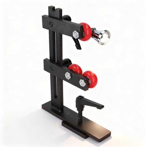 L Shape Steady Rest Cast Iron Woodworking Lathe Tool Steady Rest with 3Pcs Fixing Wheels, 10.6 x 7.9 Inch - Stable Structure, Iron Fixing Wheels, Ideal for Woodturning and Midi Lathe Stand