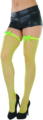 Image of ToBeInStyle Women's Vibrant Large Net Fishnet Thigh High Elastic Nylon Novelty Stockings